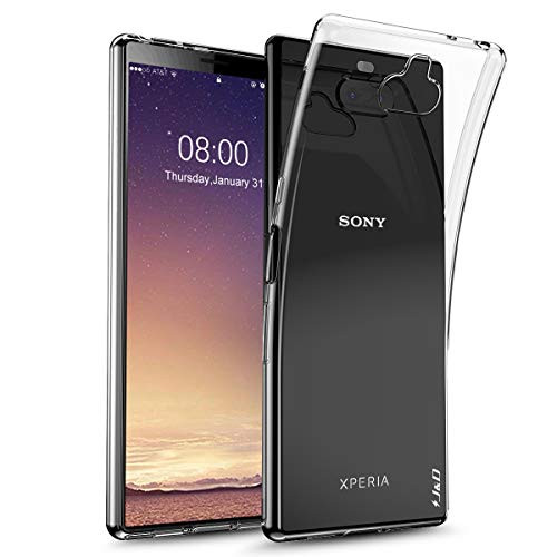 J&D Case Compatible for Xperia 10 Plus, [Ultra-Slim] [Lightweight] Ultra-Clear Shock Resistant Protective Rubber Silicone Bumper Case for Sony Xperia 10 Plus Case  [Not Compatible with Xperia 10]