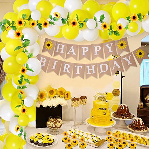 Jollyboom Sunflower Birthday Party Decorations Balloon Garland Arch Kit for Girls Women Sunflower Artificial Flowers Garland Cake Topper for Sunflower Baby Shower Jollyboom Sunflower Birthday Party Decorations Balloon Garland Arch Kit for Girls Women Sunflower Artificial Flowers Garland Cake Topper for Sunflower Baby Shower
