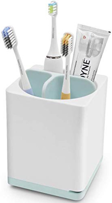 kitchenhoney Small Toothbrush Holder Multifunctional Bathroom Toothpaste Caddy Toothbrush Organizer Stand for Electric Toothbrush, Toothpaste, Comb, Razor