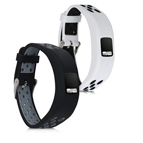 kwmobile Silicone Watch Strap Compatible with Garmin Vivofit 4-2X Fitness Tracker Replacement Band Wristband Set with Clasp