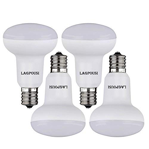 lagpousi(4 Pack) 12V 5W Warm White R14 Non-Dimmable LED Flood Bulbs, E17 Base, 40W Incandescent Bulbs Equivalent, FCC Listed, 400lm,2700K.