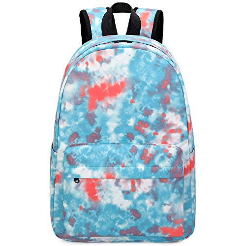 School Backpack for Teen Girls Bookbag School bag Lightweight 15inch Laptop Backpack Daypack Tie Dye (Blue1)