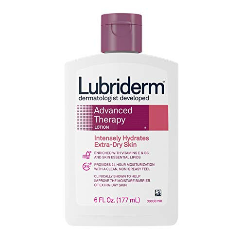Lubriderm Advanced Therapy Moisturizing Lotion with Vitamins E and B5, Deep Hydration for Extra Dry Skin, Non-Greasy Formula, 6 fl. oz Lubriderm Advanced Therapy Moisturizing Lotion with Vitamins E and B5, Deep Hydration for Extra Dry Skin, Non-Greasy Formula, 6 fl. oz