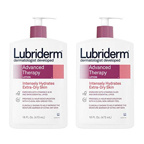 Lubriderm Advanced Therapy Moisturizing Lotion with Vitamins E and B5, Deep Hydration for Extra Dry Skin, Non-Greasy Formula, 16 fl. oz ( Pack of 2) Lubriderm Advanced Therapy Moisturizing Lotion with Vitamins E and B5, Deep Hydration for Extra Dry Skin, Non-Greasy Formula, 16 fl. oz ( Pack of 2)