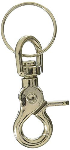 Lucky Line 2 1/2" Nickel Plated Zinc Trigger Snap with Split Ring; 1 per Card (44101)