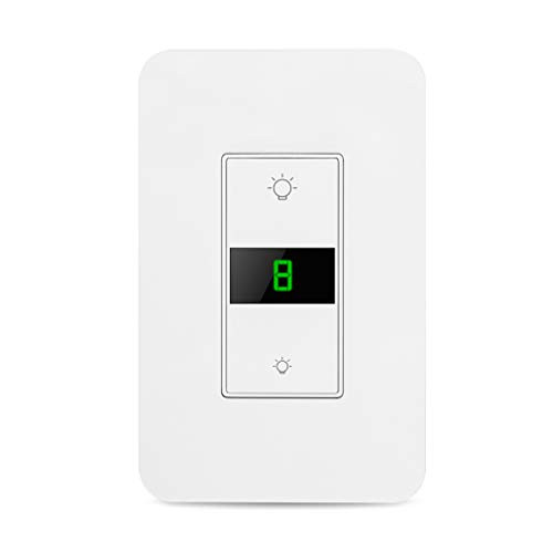 Smart Dimmer Switch, Micmi Smart WiFi Light Switch for Dimmable LED Light, Compatible with Alexa and Google Assistant, Single-Pole Only, Neutral Wire Required, No Hub Required, 1Pack