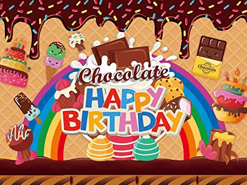 Chocolate Birthday Backdrop | Candyland | Candy | Girl | Banner | Sweet | Theme | Party Supplies | Background | Photography