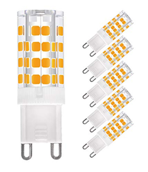 NLEHB G9 LED Bulb 5W (40W Halogen Equivalent), 400LM, Daylight White (5000K), G9 Base, Not Dimmable, G9 Daylight White Bulbs for Home Lighting (Pack of 6)