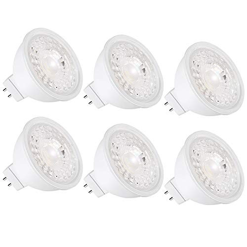 LED MR16 Bulb 12V 50W Halogen Equivalent 3000K Warm White Non-Dimmable 5W 500LM 40 Degree Narrow Flood for Track Light, Outdoor Landscape Lights 6-Pack LED MR16 Bulb 12V 50W Halogen Equivalent 3000K Warm White Non-Dimmable 5W 500LM 40 Degree Narrow Flood for Track Light, Outdoor Landscape Lights 6-Pack