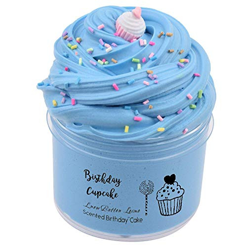 Sand Slime, Non-Sticky Jumbo Foam Slime Stress Relief Toy Scented Butter Slime DIY Fluffy Slime Sludge Toy for Girls and Boys(7 oz)