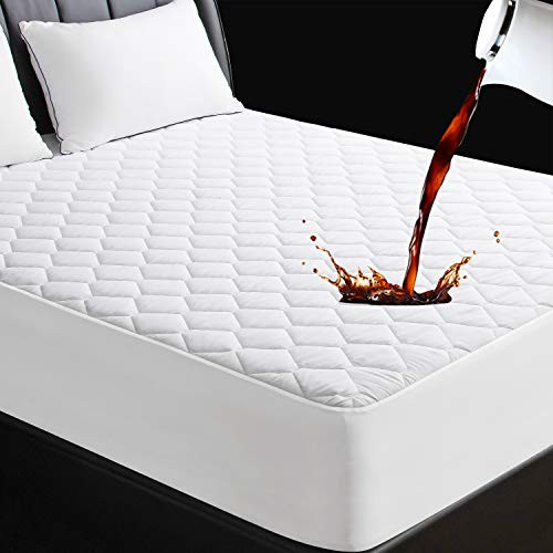King Size Waterproof Mattress Pad, Safe Quilted Mattress Protector, Deep Pocket Waterproof Mattress Cover, Stretch to 18",10 Year Quality Assurance King Size Waterproof Mattress Pad, Safe Quilted Mattress Protector, Deep Pocket Waterproof Mattress Cover, Stretch to 18",10 Year Quality Assurance