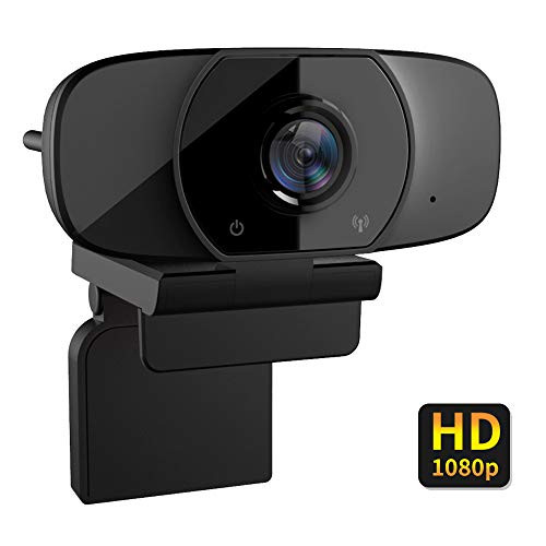 1080P Webcam with Microphone HD PC Webcam Laptop Plug and Play USB Webcam Streaming Computer Web Camera with 110-Degree View Angle, Desktop Webcam for Video Calling Recording Conferencing