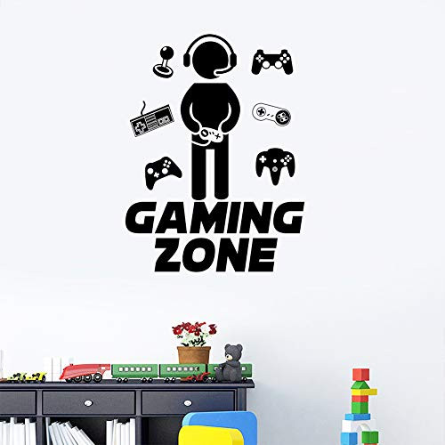 Gamer Wall Sticker - Gaming Zone - Gamer with Controller Wall Decal, Game Boy Decal Wall Sticker, Playroom Bedroom Decoration Wallpaper, Bedroom Living Room Decor Removable Art Mural for Boys Kids Men Gamer Wall Sticker - Gaming Zone - Gamer with Controller Wall Decal, Game Boy Decal Wall Sticker, Playroom Bedroom Decoration Wallpaper, Bedroom Living Room Decor Removable Art Mural for Boys Kids Men
