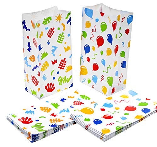 SOLAS Party Favor Paper Bags | Colorful Kraft Paper Goodie Bags for Kids Birthday | Bright Paper Treat Bags for Kids Birthday | 2 X Designs Per 24 Pack Paper Party Bags | Popcorn Bags for Party SOLAS Party Favor Paper Bags | Colorful Kraft Paper Goodie Bags for Kids Birthday | Bright Paper Treat Bags for Kids Birthday | 2 X Designs Per 24 Pack Paper Party Bags | Popcorn Bags for Party