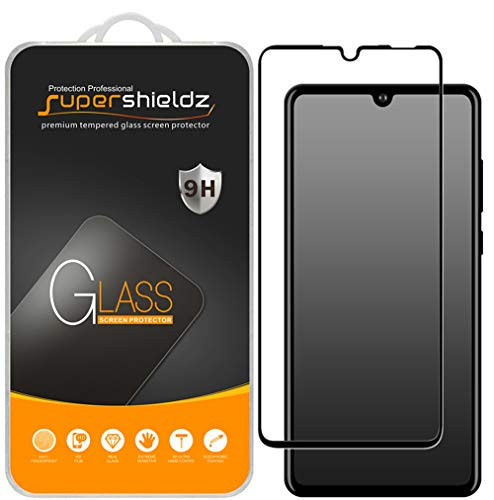 (2 Pack) Supershieldz for Huawei (P30 Lite) Tempered Glass Screen Protector, (Full Screen Coverage) Anti Scratch, Bubble Free (Black)