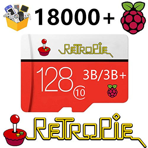 TAPDRA 128 GB Retropie SD Card 18000+ Games Built in - Premium Collection with Video Previews & 3D Boxart for Raspberry Pi 3B 3B+