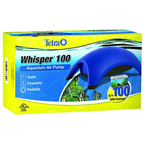 Tetra 77850 Whisper Air Pump, for Aquariums, Quiet, Powerful Airflow, 60 to 100-Gallons