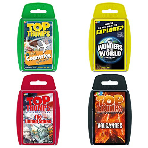 Top Trumps Explore The World 4pk Card Game Bundle