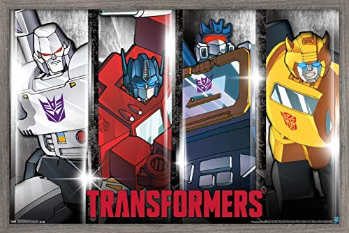 Trends International Hasbro Transformers - Classic, 22.375" x 34", Barnwood Framed Version