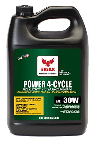 Triax Power 4T SAE 30 Full Synthetic - 4 Stroke Full Synthetic Small Engine Oil | Garden Tractors & Other Power Equipment (1 Gallon)
