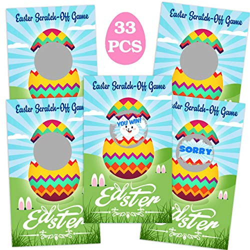 EasterEaster Scratch Off Cards  Easter Game Card, Easter Lucky Cards, Easter Party Game  33 Cards