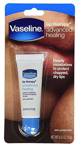 Vaseline Lip Therapy Lip Balm Tube, Advanced Healing Lip Moisturizer, 0.35 oz (pack of 12)