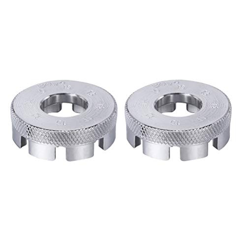 VOSAREA 2pcs Bicycle Spoke Wrench Spoke 8 Way Spoke Nipple Key Wheel Rim Wrench Spanner Bike Mini Repair Tool