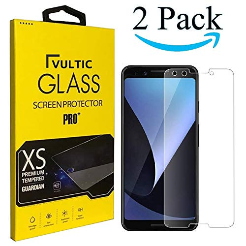 Vultic Google Pixel 3 Screen Protector Tempered Glass [Case Friendly] Film Cover for Google Pixel 3 [2 Pack]