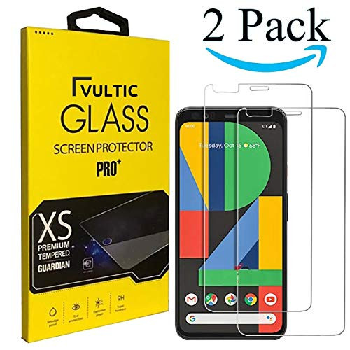 Vultic Google Pixel 4 Screen Protector Tempered Glass [Case Friendly] Film Cover for Google Pixel 4 [2 Pack]