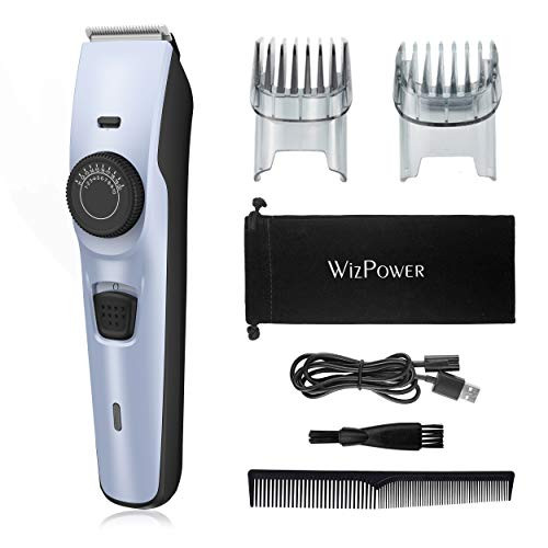 Beard Trimmer Hair Clipper for Men, WizPower Hair Trimmer Mustache Trimmer Cordless Hair Cutting Groomer kit With 2 Combs Hair Precision Trimmer USB Rechargeable Beard Trimmer Hair Clipper for Men, WizPower Hair Trimmer Mustache Trimmer Cordless Hair Cutting Groomer kit With 2 Combs Hair Precision Trimmer USB Rechargeable