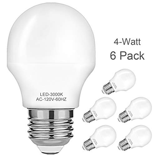 (6 Pack) A15 LED Bulbs,40 Watt Equivalent Refrigerator Light Bulb,Soft White 3000K,E26 Base,440 Lumen,120V LED Appliance Bulb for Kitchen,Oven,Freezer,Ceiling Fan,Floor LampNon-Dimmable