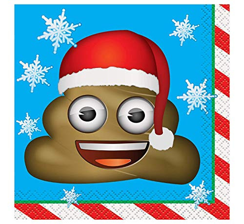 Emoji Christmas Beverage Napkins, 16ct