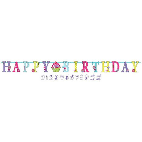 amscan Sweet Birthday Party Jumbo Add-an-Age Letter Banner Decoration, Paper, 10' x 10"
