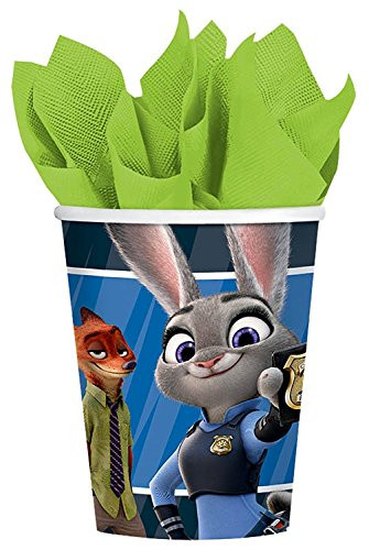amscan Zootopia 9oz Paper Cups 8 Count