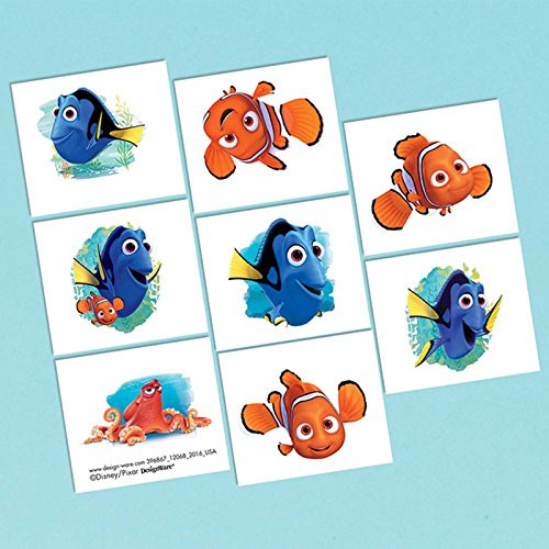 Finding Dory Temporary Tattoos 16 Count Party Supplies