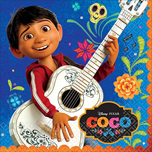 Disney - Pixar COCO movie Large Luncheon Napkins 16 Pack Birthday Party Supplies Day of the Dead Disney - Pixar COCO movie Large Luncheon Napkins 16 Pack Birthday Party Supplies Day of the Dead