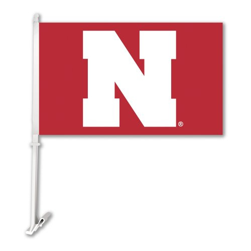 NCAA Nebraska Cornhuskers 2-Sided Car Flag NCAA Nebraska Cornhuskers 2-Sided Car Flag