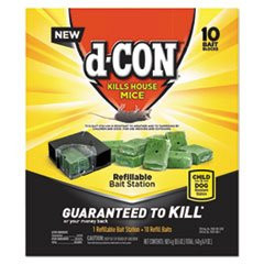 D-Con Refillable Corner Fit Mouse Poison Bait Station Refills, 10 Count