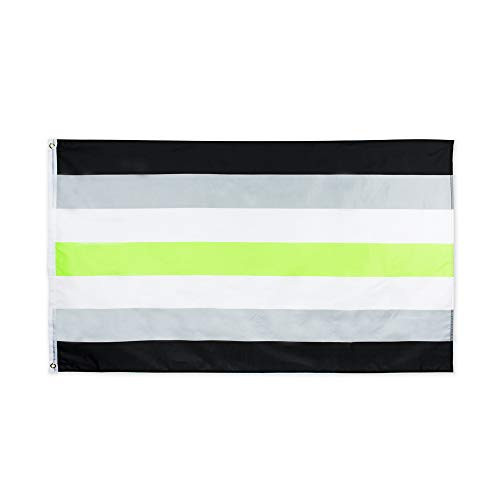 FLAGLINK Agender Flag- 3x5 Fts  Genderqueer Pride Banner