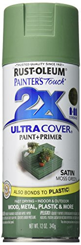 Rust-Oleum 249071 Painter's Touch Multi Purpose Spray Paint, 12-Ounce, Satin Moss Green