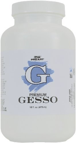 PRO ART White Acrylic Gesso, 16-Ounce (1300-16)