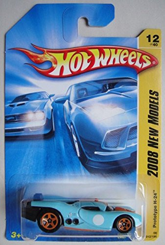 Hot Wheels 2008 New Models, Blue Prototype H-24 12/196 5 Spoke Wheels