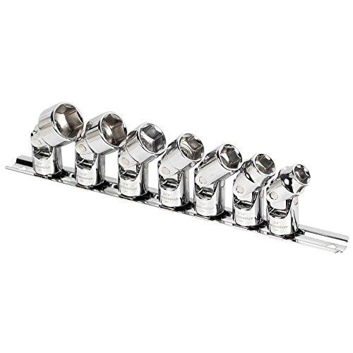 Powerbuilt 7 Piece 3/8-Inch Drive 6 Point SAE Universal Joint Socket Set