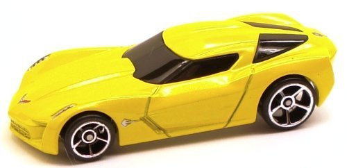 Hot Wheels 09 Corvette StingRay Concept (Yellow) - 2010 New Models #19 1:64 Scale Hot Wheels 09 Corvette StingRay Concept (Yellow) - 2010 New Models #19 1:64 Scale