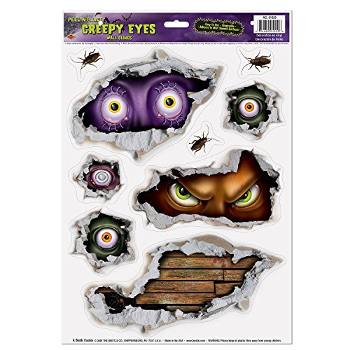 Creepy Eyes Peel 'N Place Party Accessory (1 count) (9/Sh)