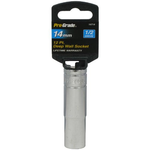 Pro-Grade 14714 1/2-Inch Drive with 12 Point Deep 14mm Socket