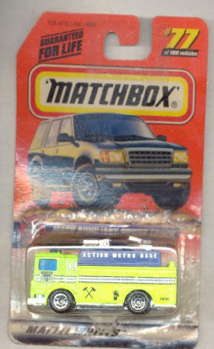 Matchbox 1999-77/100 Series 16 Fire Rescue GREEN Mack Auxiliary-Power Truck 1:64 Scale