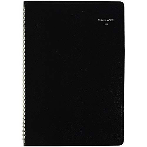2021 Monthly Planner by AT-A-GLANCE, 8" x 12", Large, DayMinder, Black (G4700021)