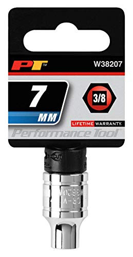 Performance Tool W38207 6-Point Socket, 3/8" Drive, 7mm
