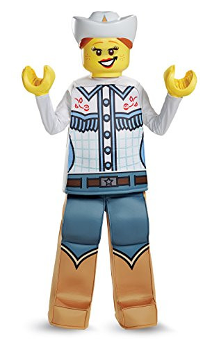 Disguise Lego Cowgirl Prestige Costume, Multicolor, Medium (7-8)